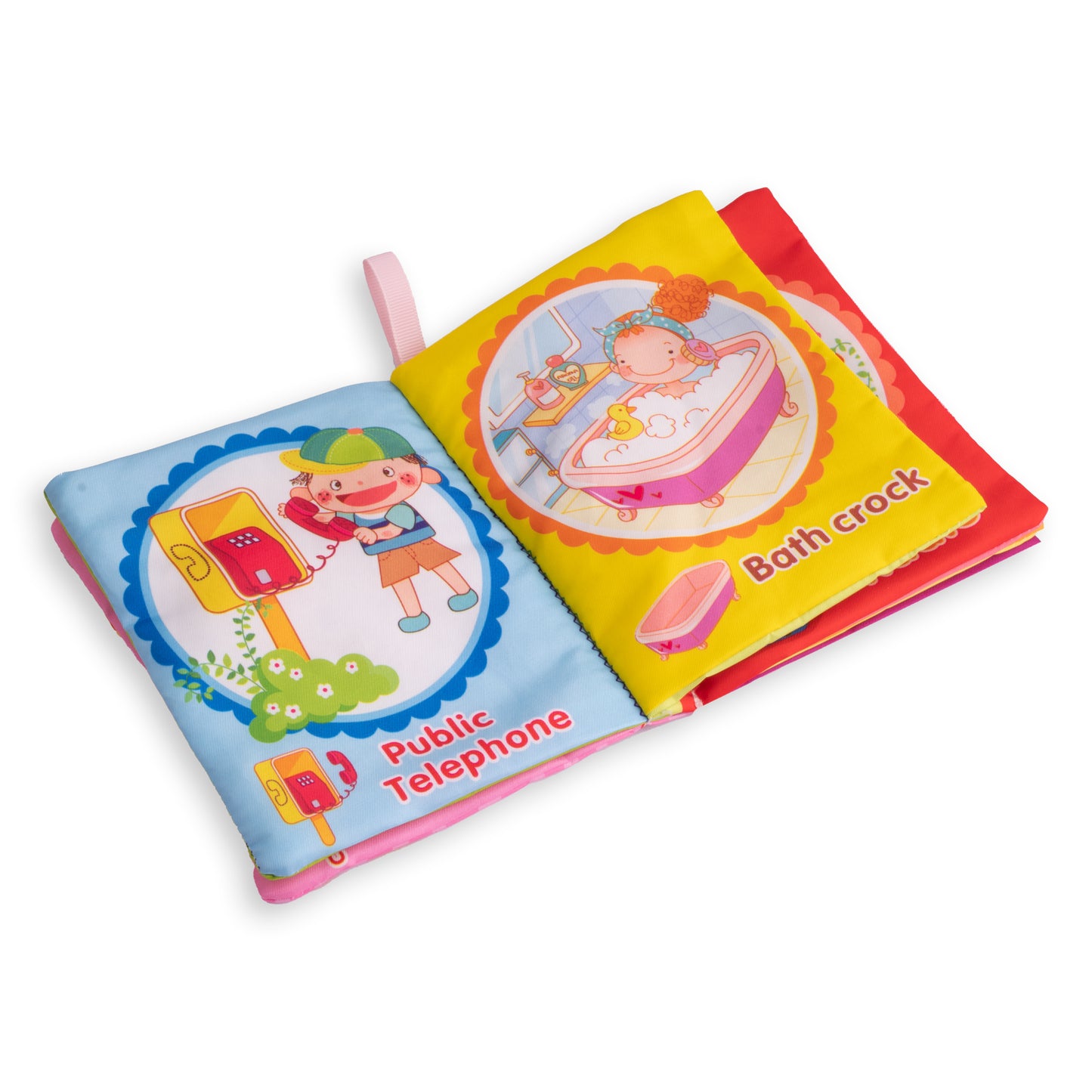 كتب قماش في علبة كبيرة - 6 كتب