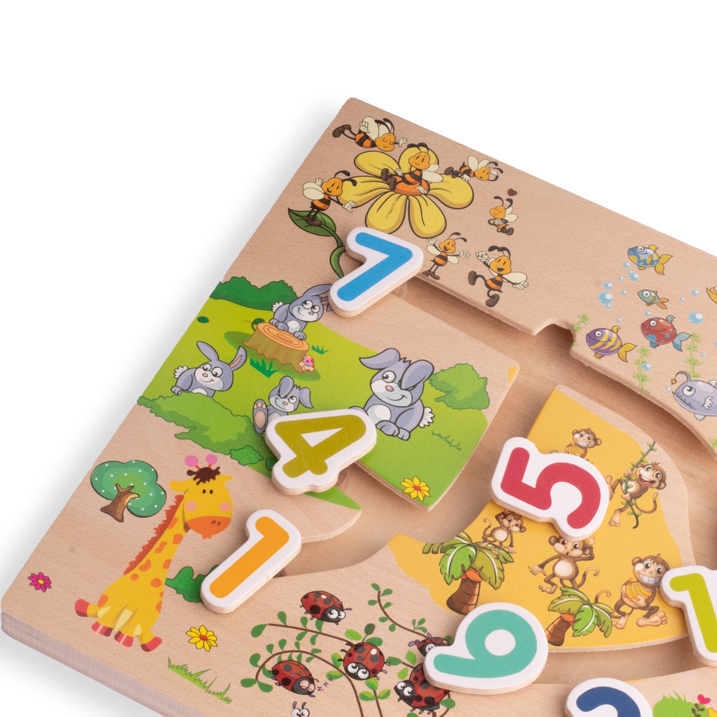 متاهة الأرقام انجليزي الخشبية