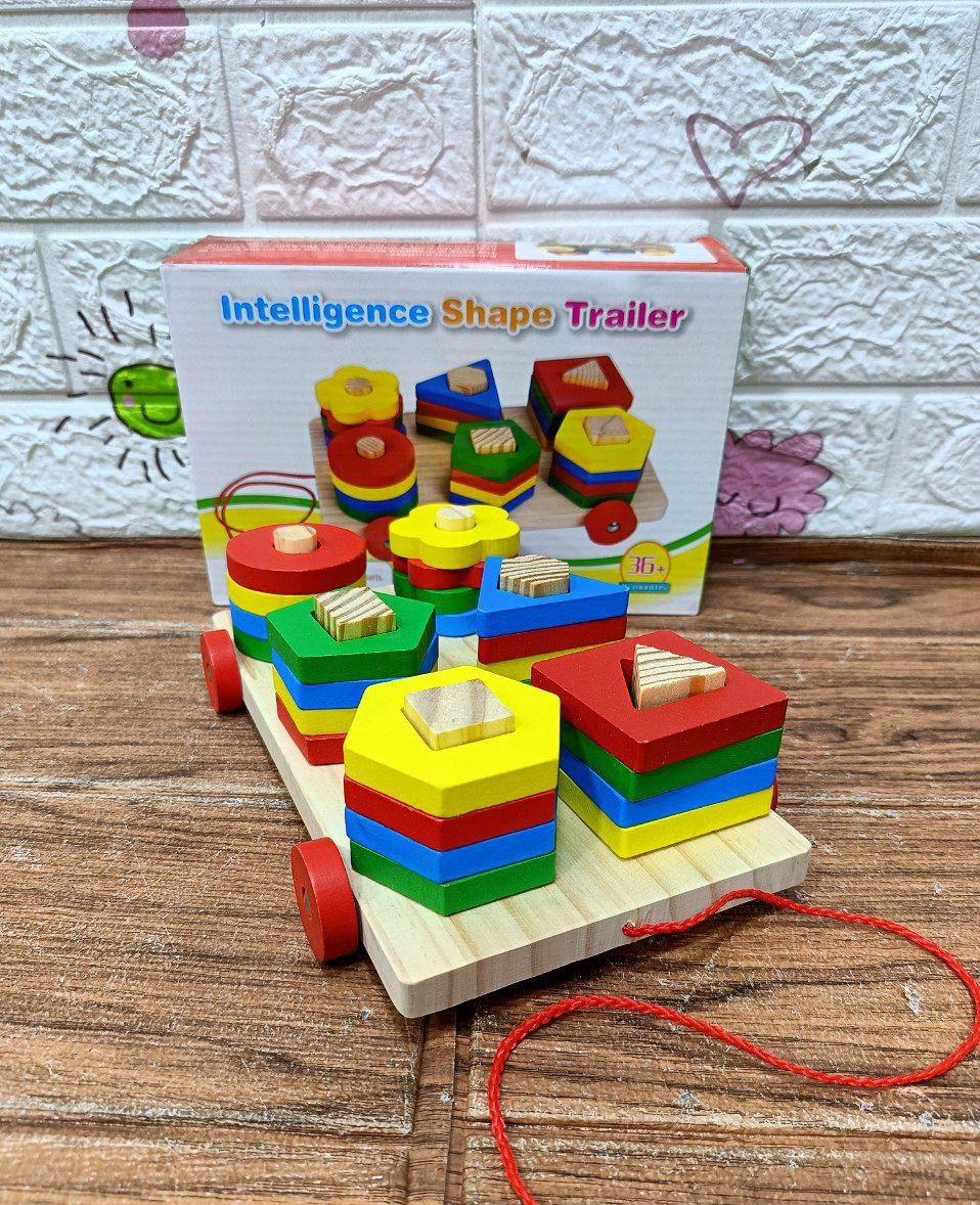 🧩🚗 بورد مطابقة الاشكال الهندسية 🌈👶✨