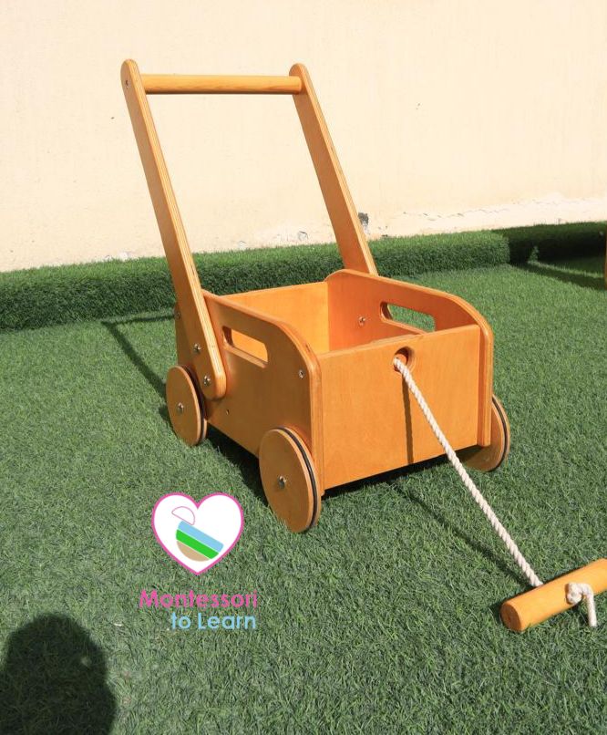 Wooden baby car