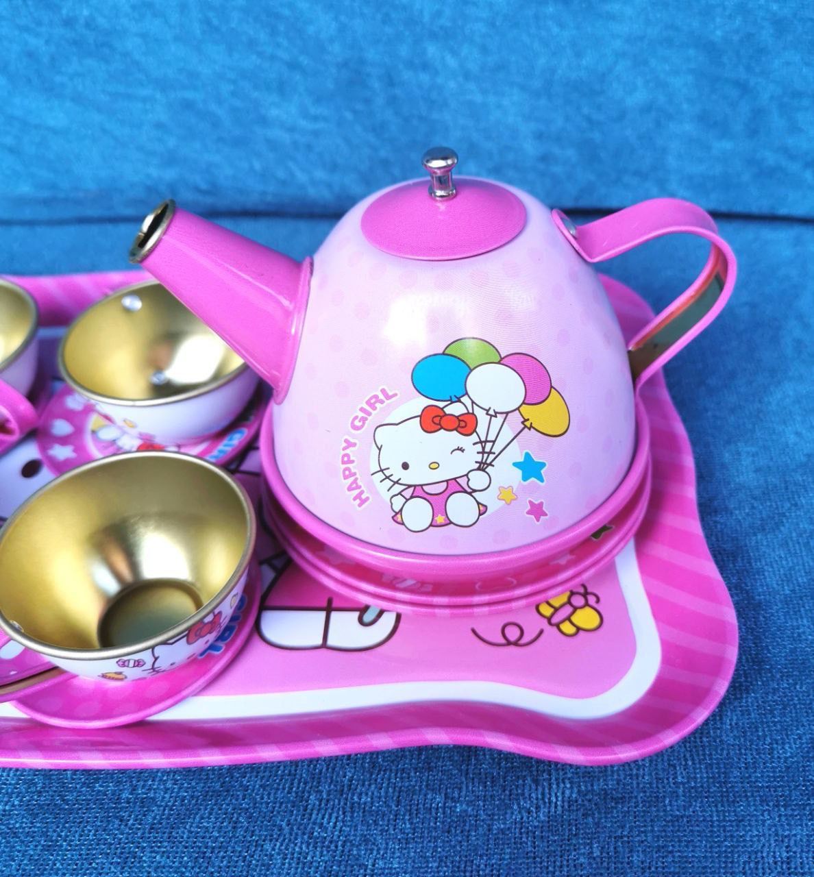 🌸🌸طقم شاي معدن كيتي🌸🌸