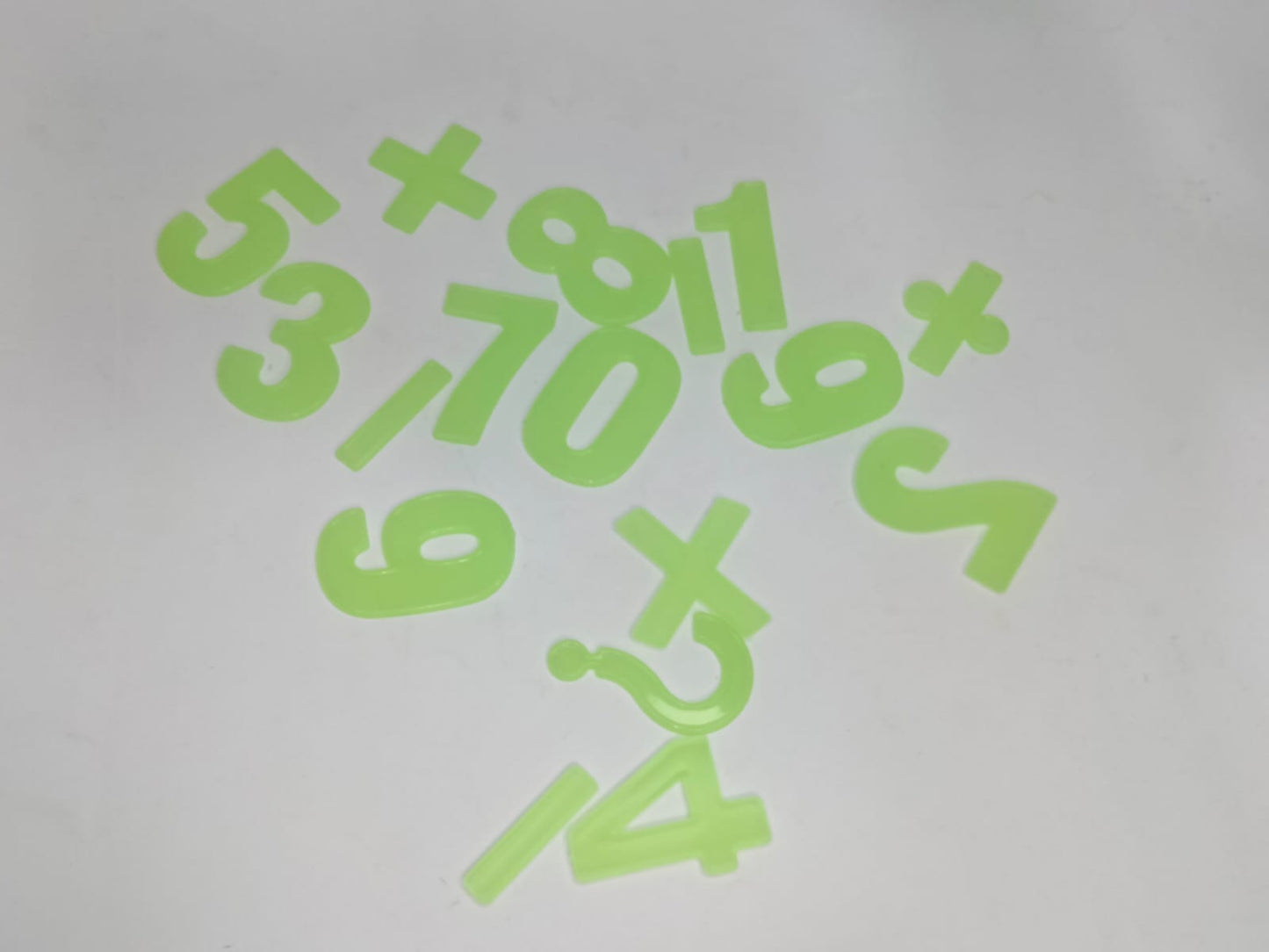 اشكال مضيئه ارقام انجليزى