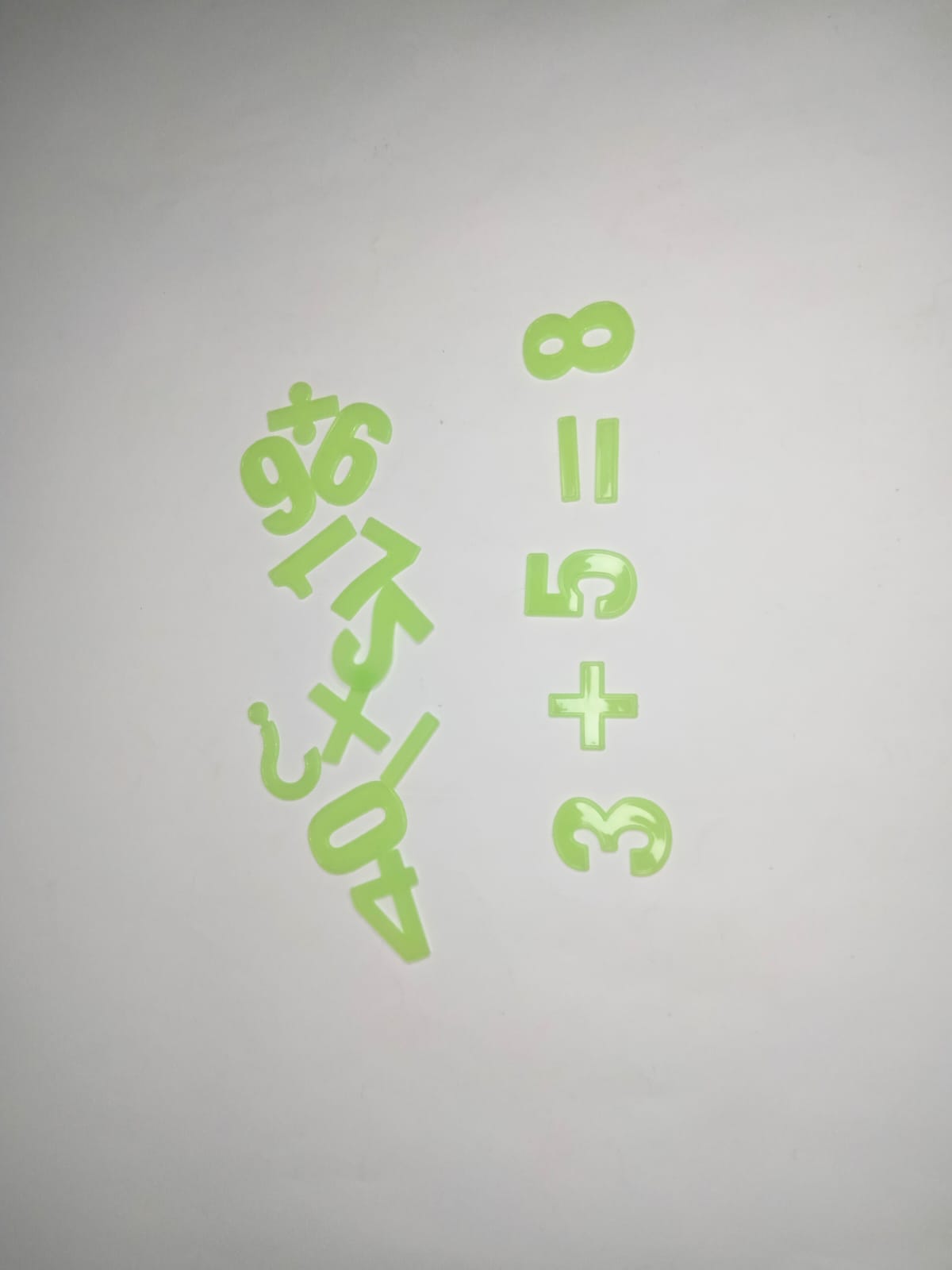 اشكال مضيئه ارقام انجليزى