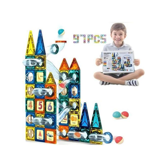 تركيبات البناء المغناطيسية - 97 قطعة