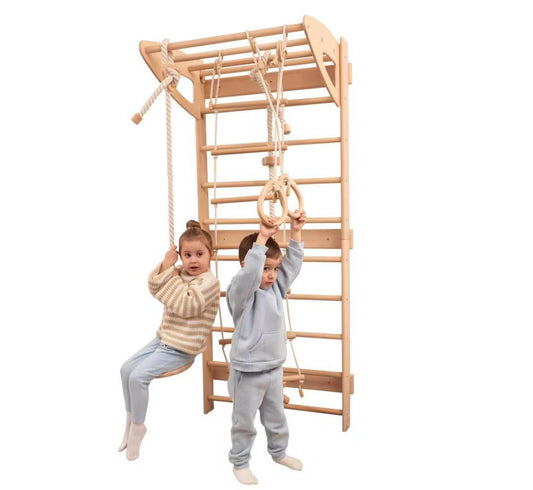 Climbing wall with accessories