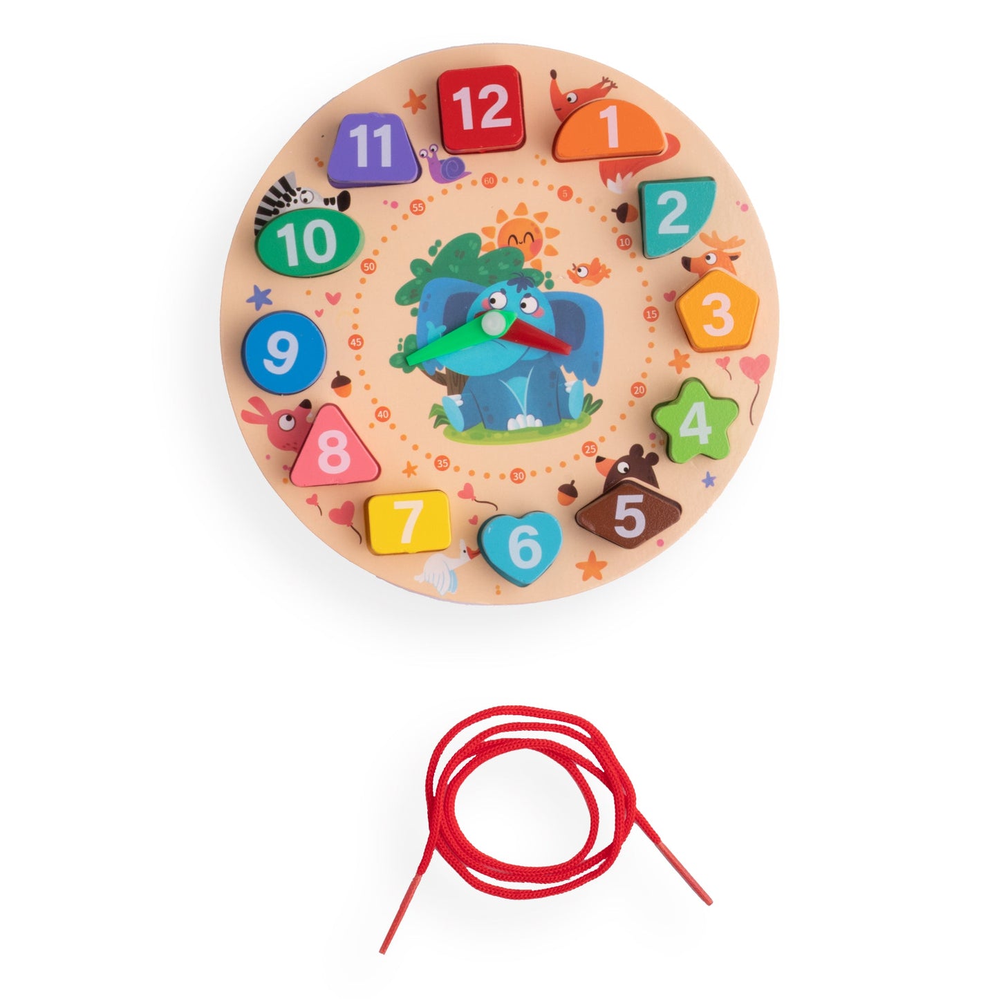 ساعة تعليمية خشب