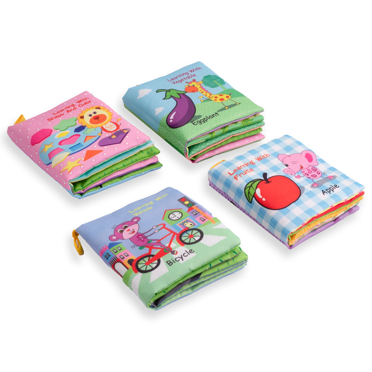 كتب قماش انجليزي في علبة بيضاء - 4 كتب