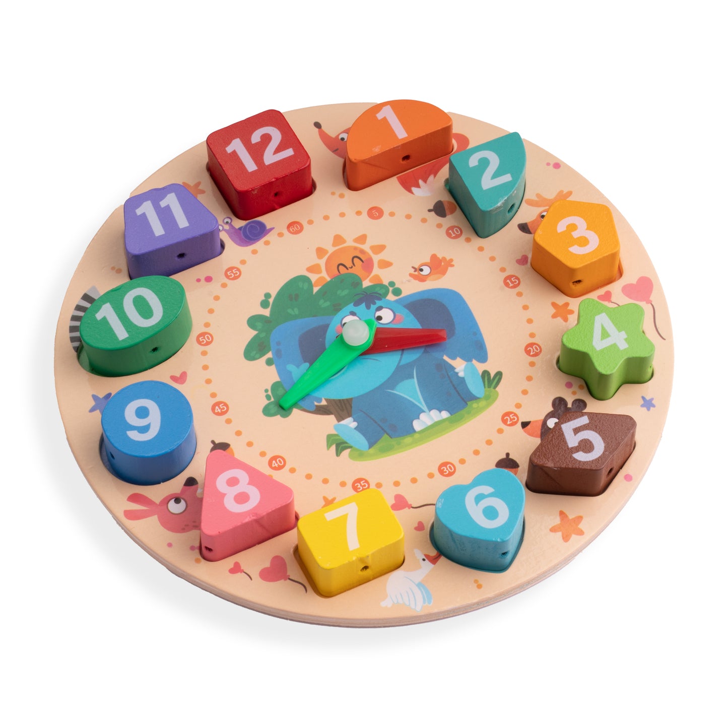 ساعة تعليمية خشب