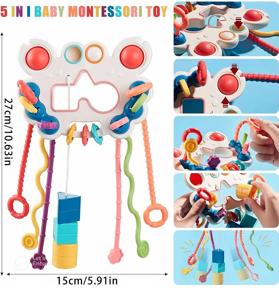 لعبة تفاعلية بخيط سحب سيليكون 5*1