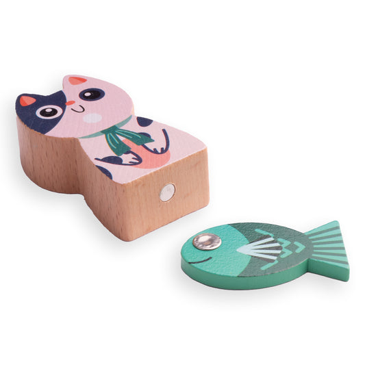 صيد سمك خشب مدور