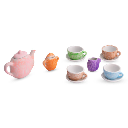 مجموعة تلوين طقم الشاي - 15 قطعة