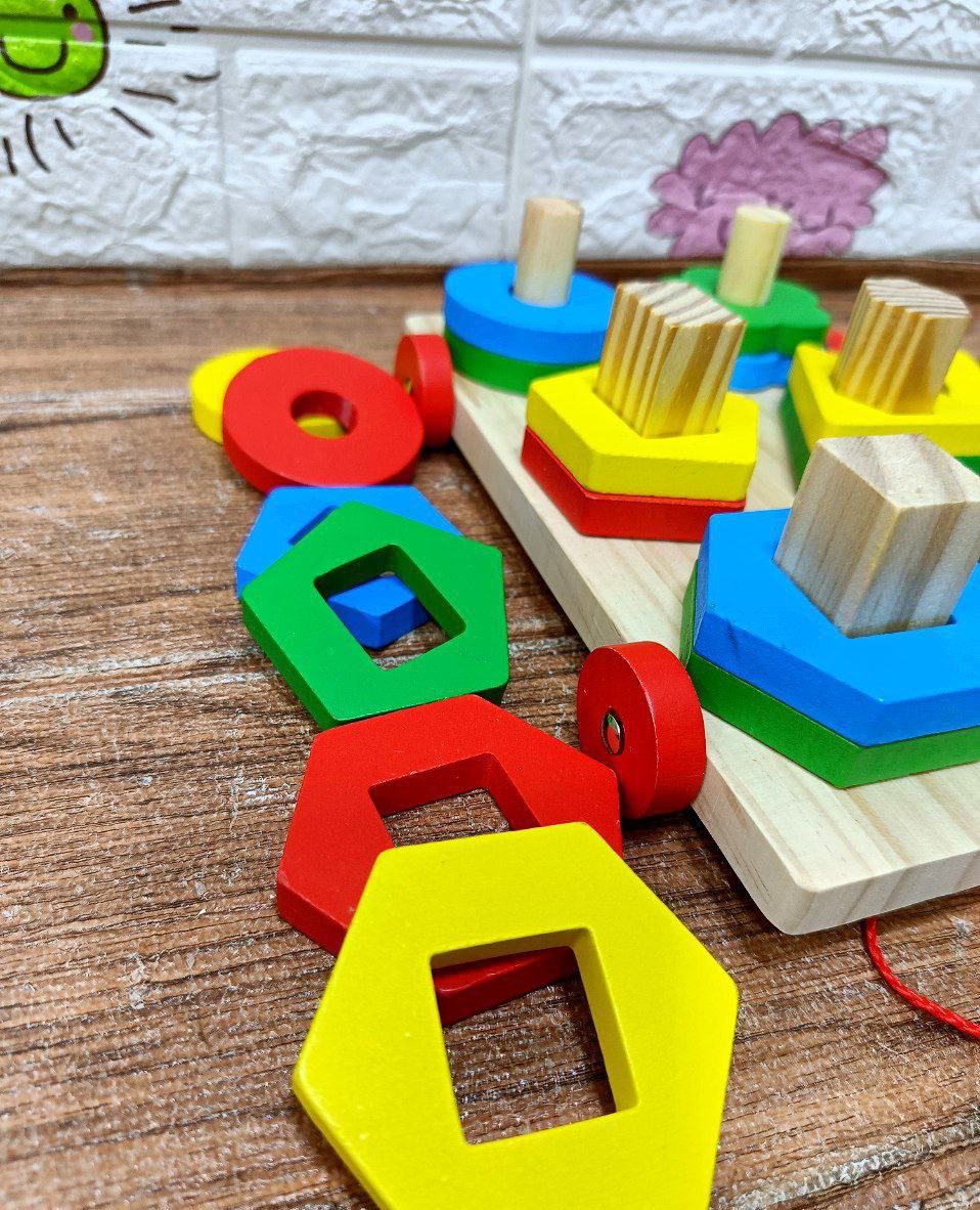 🧩🚗 بورد مطابقة الاشكال الهندسية   🌈👶✨