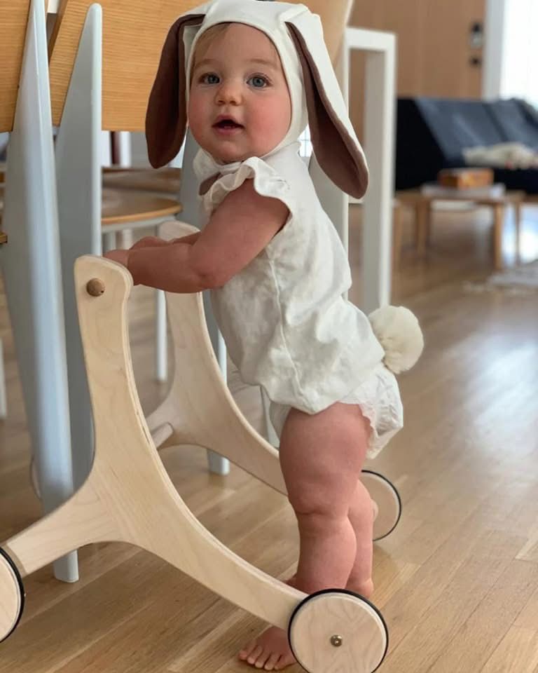 Wooden baby walker