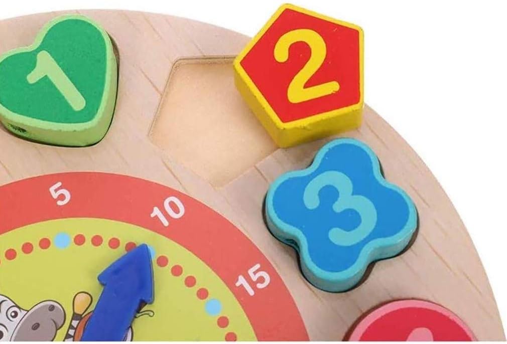 ساعة تعليمية خشب