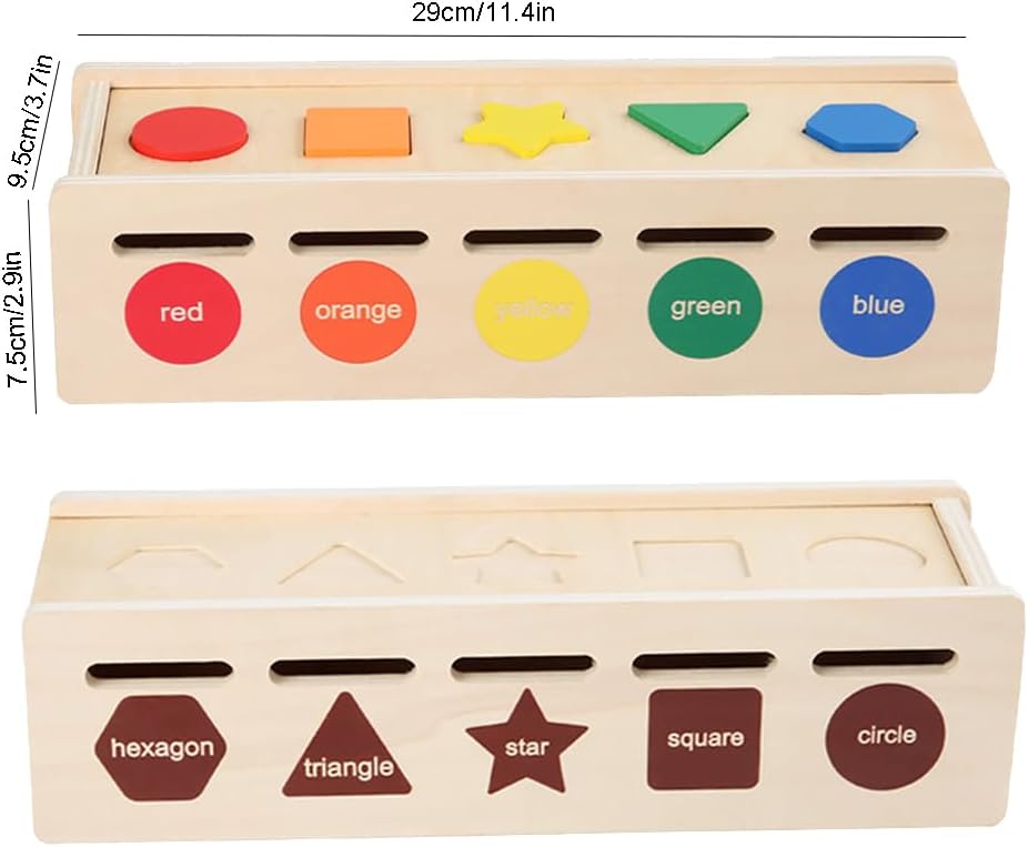 لعبة تصنيف الأشكال والألوان الخشبية