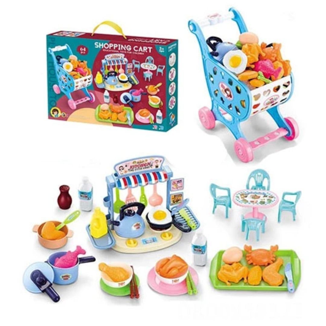 🛒👩‍🍳 عربية التسوّق والمطبخ الشامل 2×1