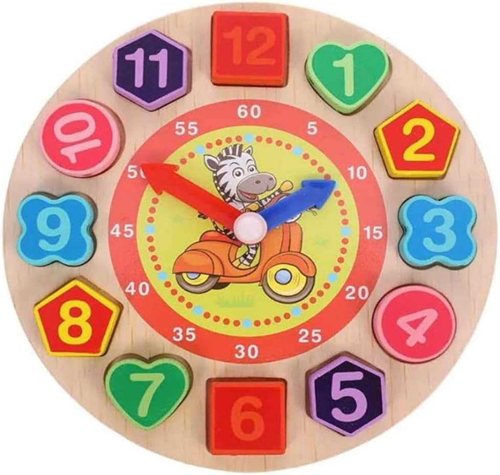 ساعة تعليمية خشب