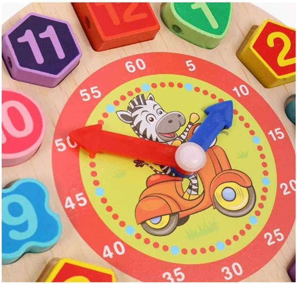 ساعة تعليمية خشب