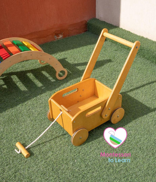 Wooden baby car