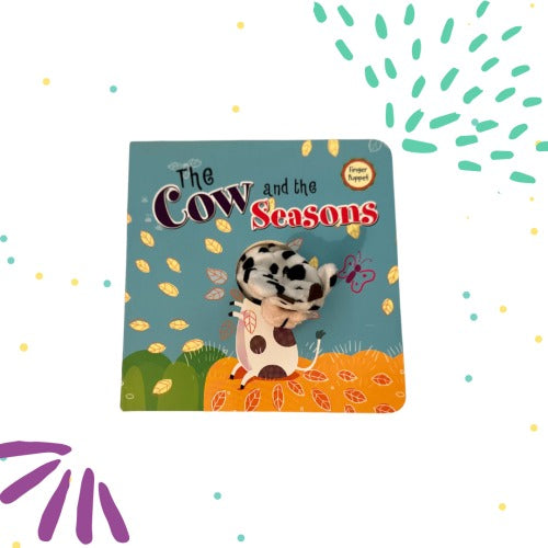 🌸كتاب تفاعلي: "البقرة وفصول السنة🌸" (The Cow and the Seasons - Finger Puppet Book)