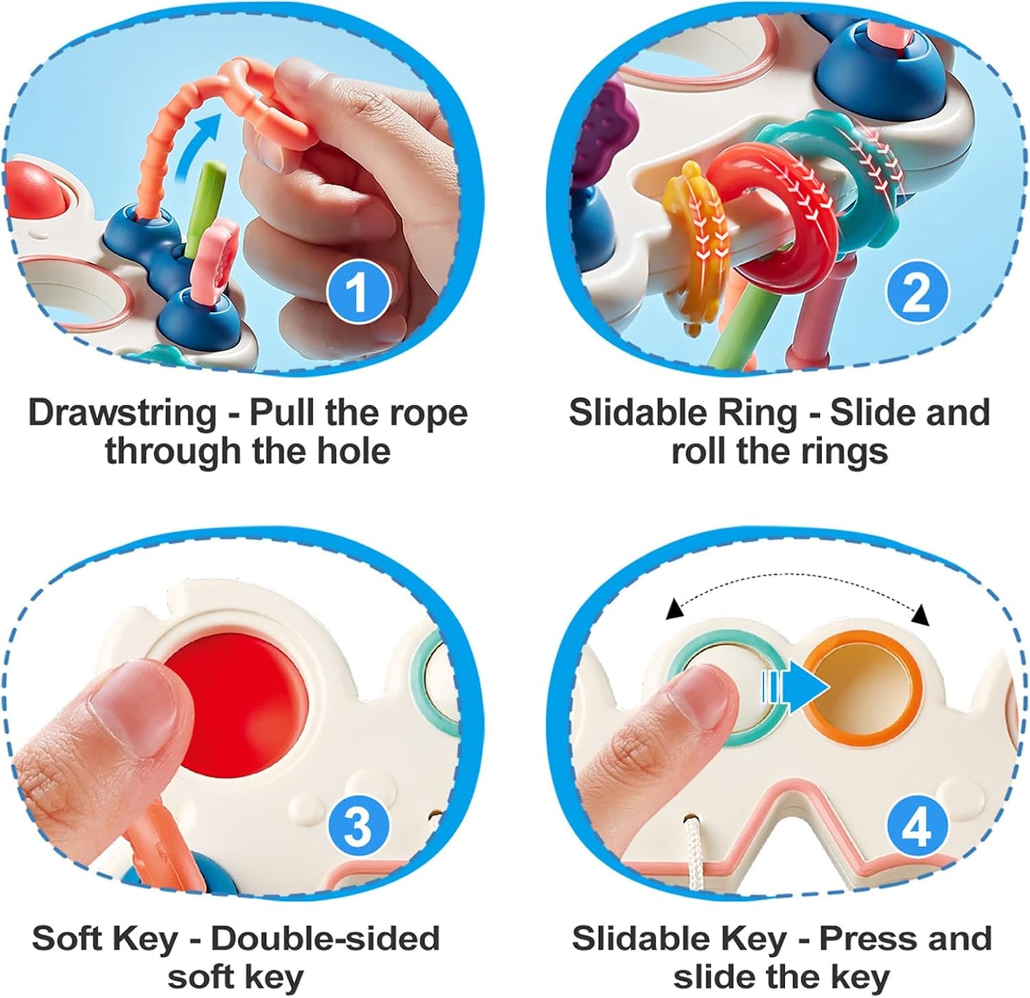 لعبة تفاعلية بخيط سحب سيليكون 5*1