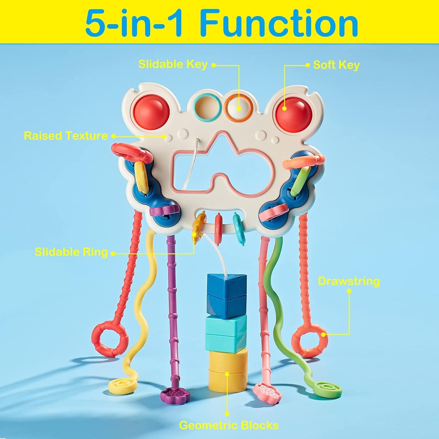 لعبة تفاعلية بخيط سحب سيليكون 5*1