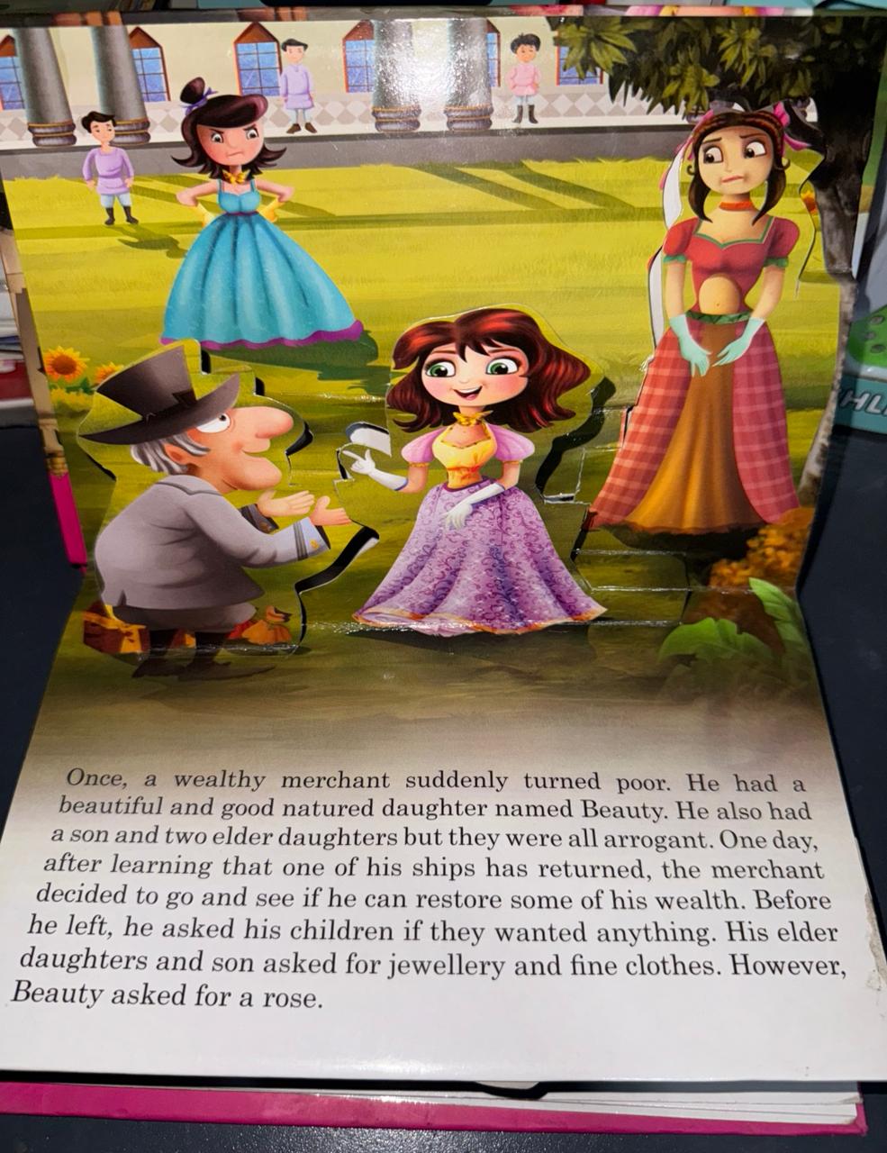 كتاب pop up beauty and the beast🩷