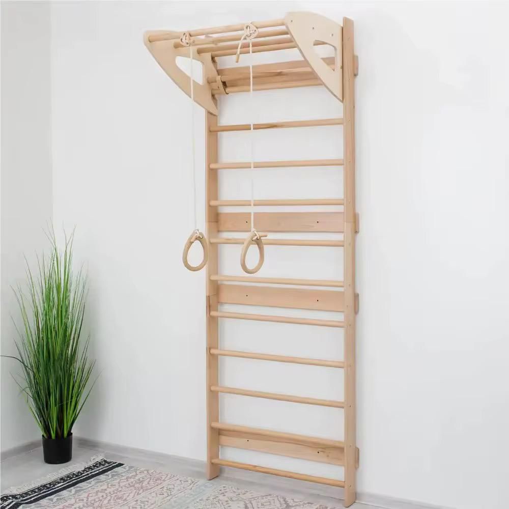 Climbing wall with accessories