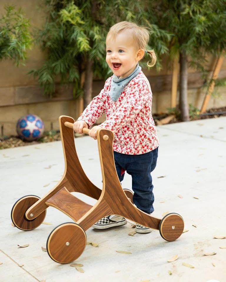 Wooden baby walker