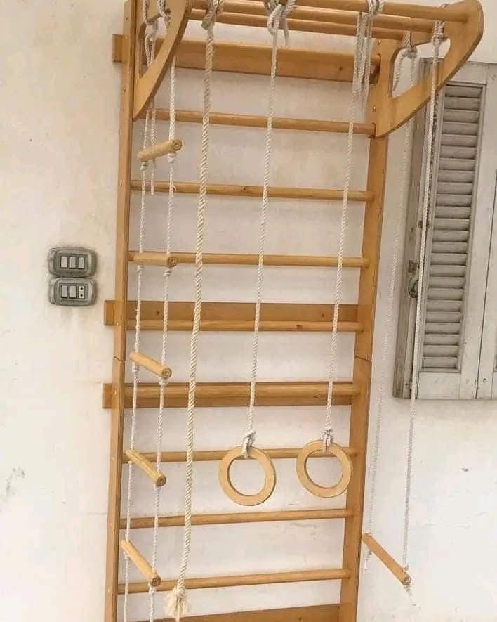 Climbing wall with accessories