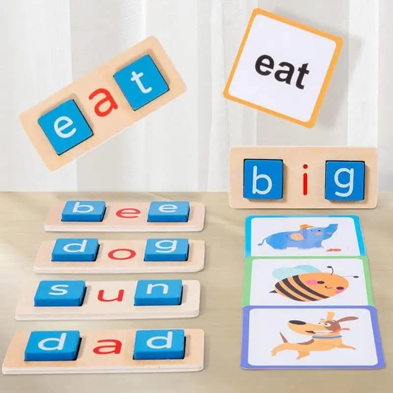 Wooden reading blocks