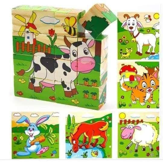 بازل مكعبات ١٦ قطعه