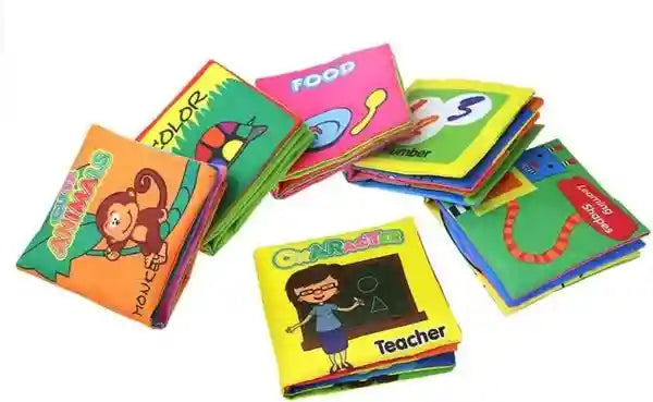 مجموعه كتب قماش علبه زرقاء 6 كتب