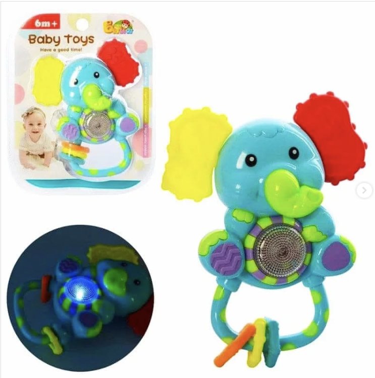 لعبة فيل مضئ بعضاضه للأطفال