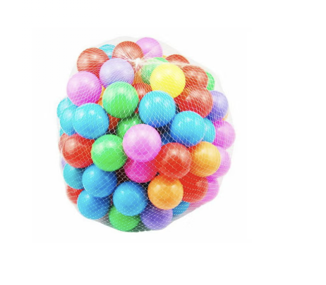 طقم كرات بلاستيكية ناعمة متعددة الألوان - 50 قطعة
