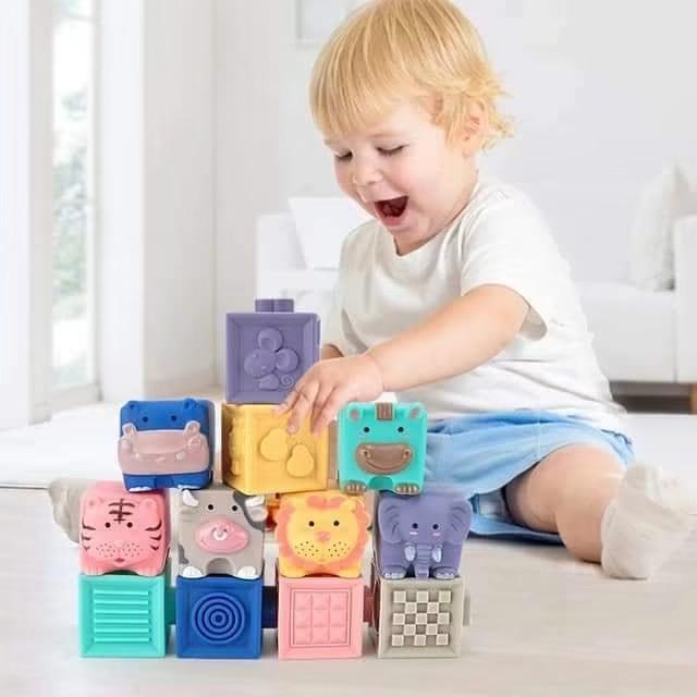 مكعبات حيوانات سيليكون🩷