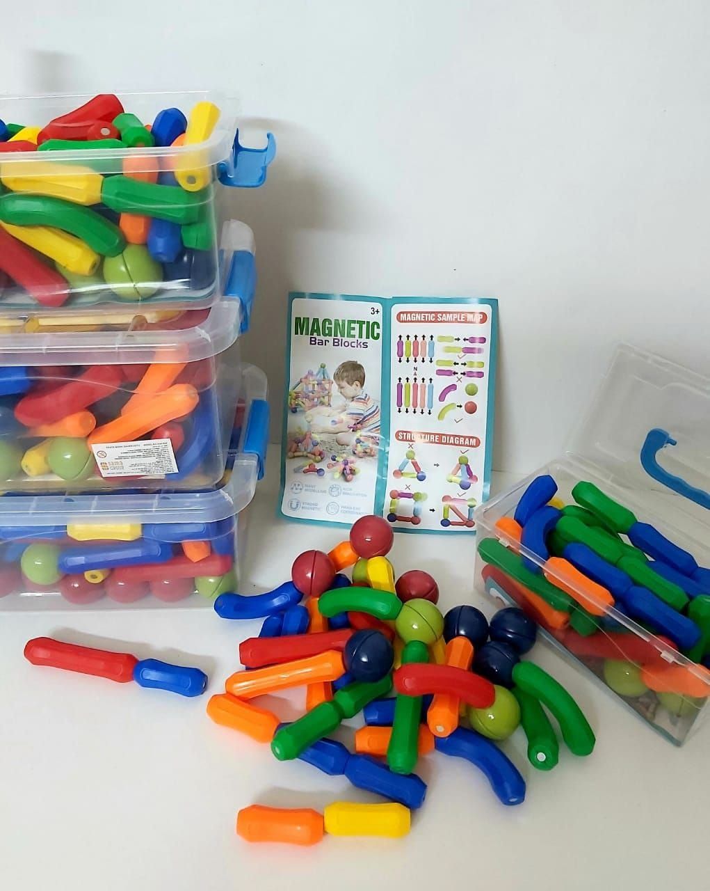 تركيبات البناء المغناطيسية - 42 قطعة