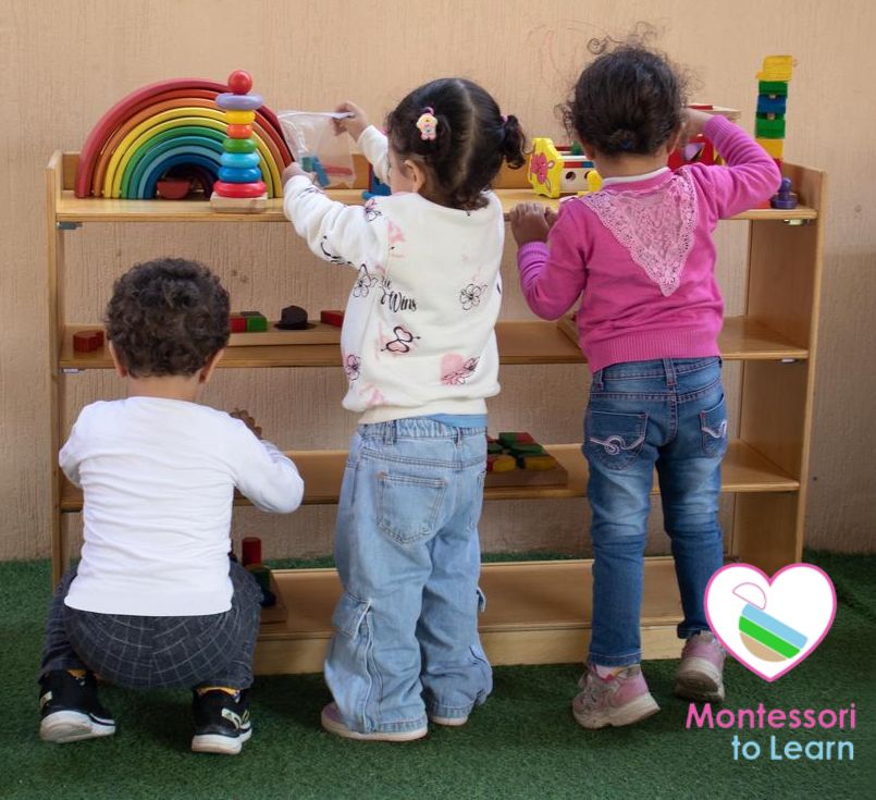 😍♥️ الحجم الكبير Montessori Toys Shelf ♥️😍