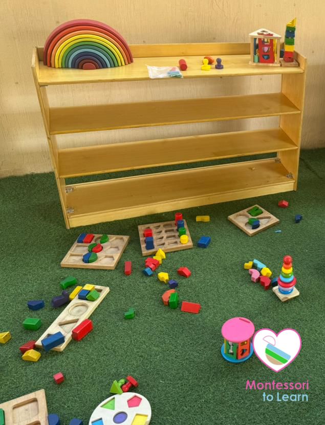 😍♥️ الحجم الكبير Montessori Toys Shelf ♥️😍