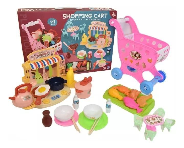 🛒👩‍🍳 عربية التسوّق والمطبخ الشامل 2×1