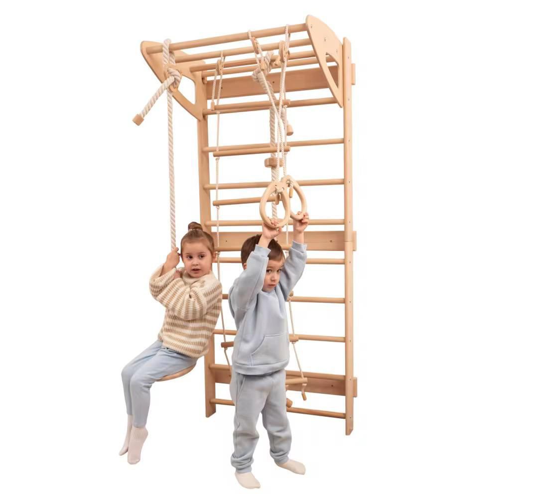 Climbing wall with accessories